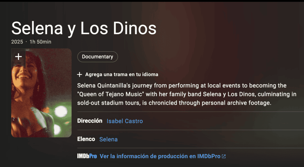 Selena Y Los Dinos logline